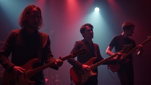 Thumbnail image for a music video project featuring band members performing